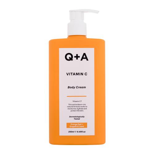 Q+A Vitamin C Body Cream 250 ml hydratační, vyživující a ochranný tělový krém pro ženy