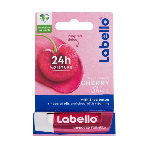 Labello Cherry Shine 24h Moisture Lip Balm 4,8 g hydratační balzám na rty s jemným zbarvením pro ženy