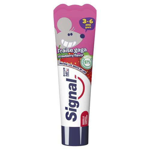 Signal Kids Strawberry 50 ml zubní pasta s jahodovou příchutí pro děti