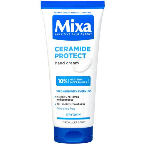 Mixa Ceramide Protect Hand Cream 100 ml ochranný a hydratační krém na ruce pro suchou pokožku pro ženy