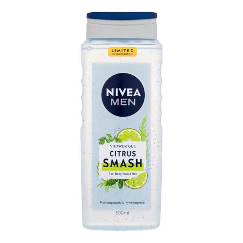 Nivea Men Citrus Smash Shower Gel 500 ml osvěžující sprchový gel na tělo, vlasy i obličej pro muže