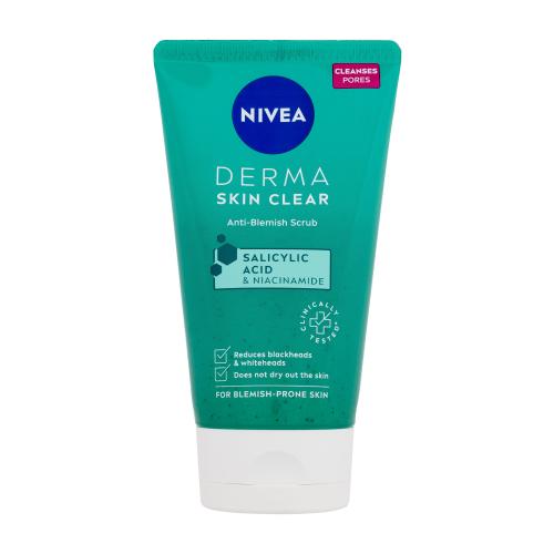 Nivea Derma Skin Clear Anti-Blemish Scrub 150 ml čisticí pleťový peeling pro ženy