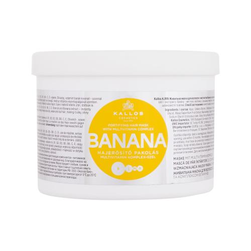 Kallos Cosmetics Banana 500 ml posilující maska pro suché a poškozené vlasy pro ženy