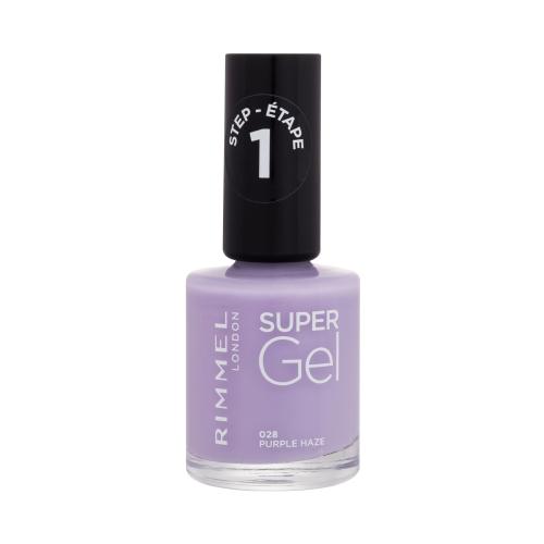 Rimmel London Super Gel STEP1 12 ml gelový lak na nehty pro ženy 028 Purple Haze
