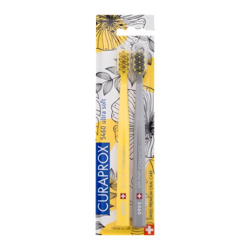 Curaprox 5460 Ultra Soft Duo Yellow/Grey Edition ulta jemné zubní kartáčky unisex zubní kartáček 2 ks