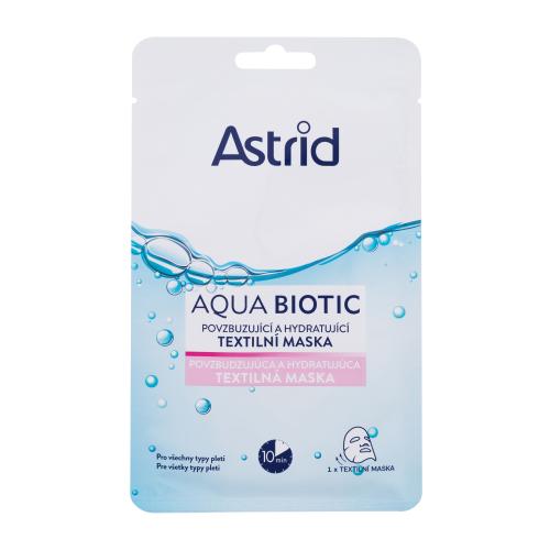 Astrid Aqua Biotic Anti-Fatigue and Quenching Tissue Mask 1 ks povzbuzující a hydratující textilní pleťová maska pro ženy