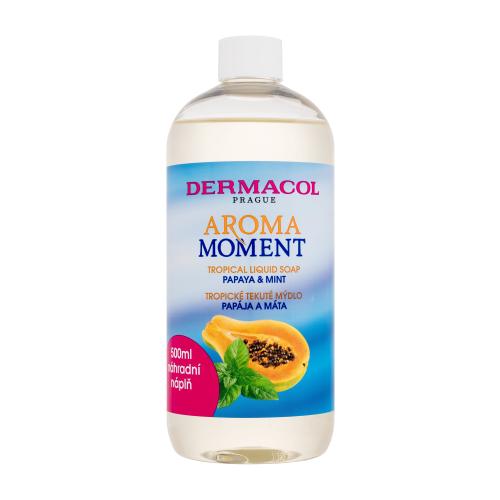 Dermacol Aroma Moment Papaya & Mint tekuté mýdlo na ruce náhradní náplň 500 ml