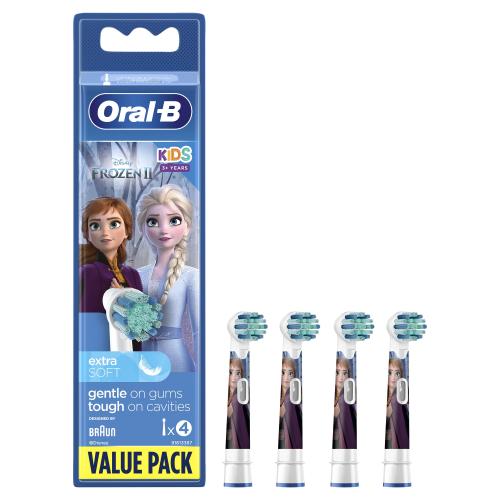 Oral-B Kids Brush Heads Frozen II náhradní hlavice na elektrický zubní kartáček pro děti 4 ks náhradních hlavic