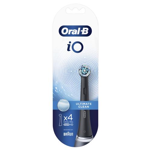 Oral-B iO Ultimate Clean Black náhradní hlavice na elektrický zubní kartáček unisex 4 ks náhradních hlavic