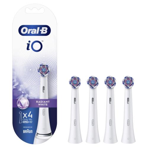 Oral-B iO Radiant White náhradní hlavice na elektrický zubní kartáček unisex 4 ks náhradních hlavic