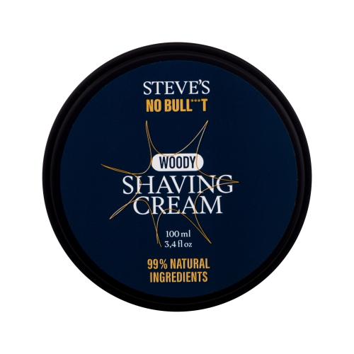 Steve´s No Bull***t Woody Shaving Cream 100 ml změkčující holicí krém pro muže