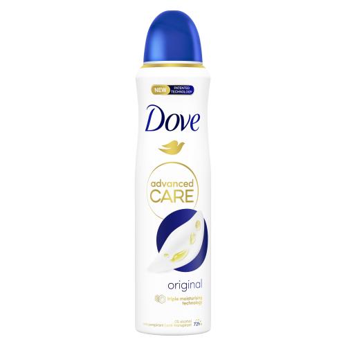 Dove Advanced Care Original 72h 150 ml antiperspirant s až 72 hodinovou ochranou před potem a zápachem pro ženy