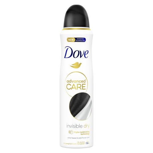 Dove Advanced Care Invisible Dry 72h 150 ml antiperspirant nezanechávající skvrny na oblečení pro ženy