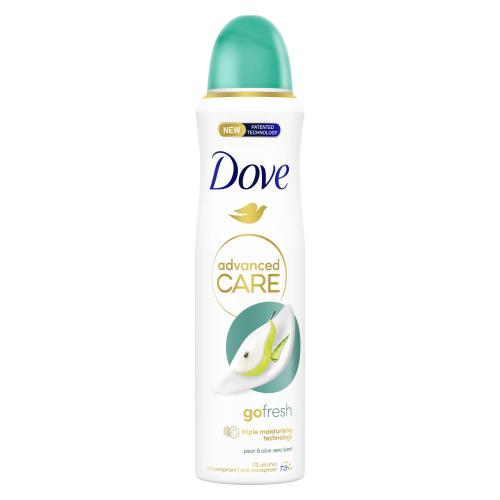 Dove Advanced Care Go Fresh Pear & Aloe Vera 72h 150 ml antiperspirant s vůní hrušky a aloe vera pro ženy