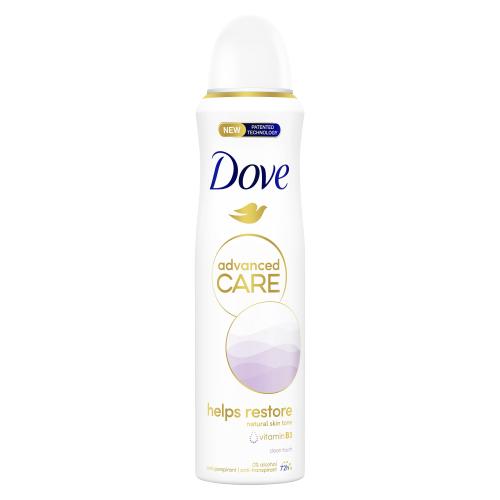 Dove Advanced Care Helps Restore 72h 150 ml antiperspirant napomáhající k obnově pokožky pro ženy