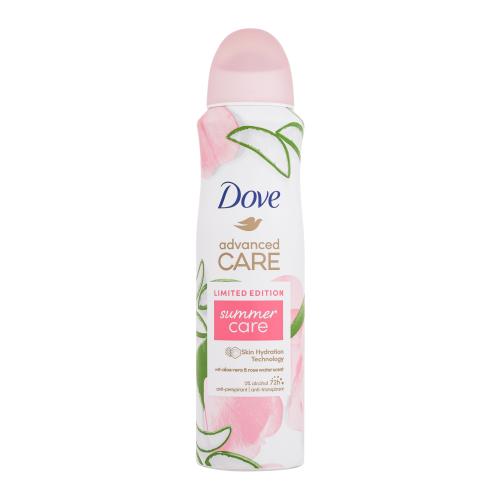 Dove Advanced Care Summer Care 72h 150 ml antiperspirant s vůní růžové vody a aloe vera pro ženy
