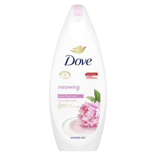 Dove Renewing Peony & Rose Scent Shower Gel 250 ml obnovující sprchový gel pro ženy