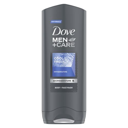 Dove Men + Care Invigorating Cool Fresh 250 ml hydratační sprchový gel na tělo, obličej a vlasy pro muže
