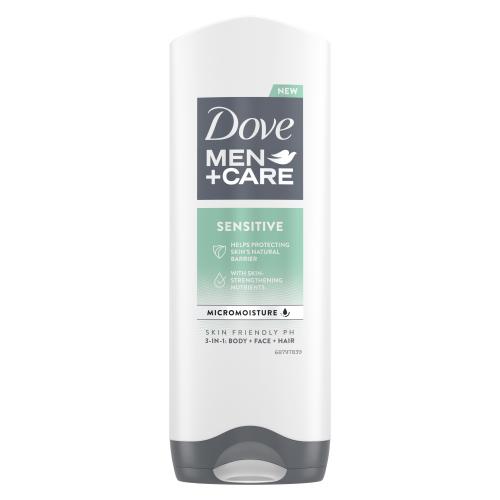 Dove Men + Care Sensitive 250 ml hydratační a zklidňující sprchový gel pro citlivou pokožku pro muže