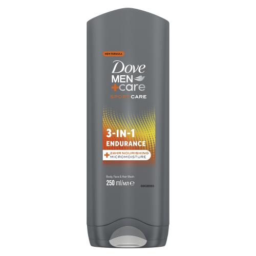 Dove Men + Care Sport Care Endurance 250 ml hydratační sprchový gel na tělo, obličej a vlasy po sportu pro muže