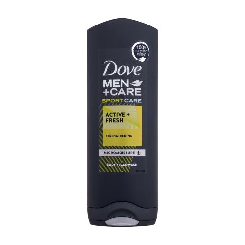 Dove Men+Care Active + Fresh sprchový gel na tělo a obličej 250 ml