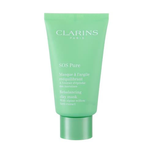 Clarins SOS Pure 75 ml pleťová maska pro ženy na smíšenou pleť; na mastnou pleť; na rozjasnění pleti