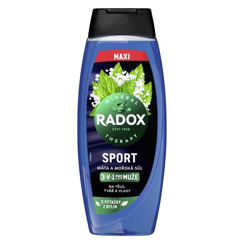 Radox Sport Mint And Sea Salt 3-in-1 Shower Gel 450 ml osvěžující sprchový gel pro muže