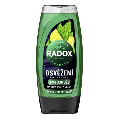 Radox Refreshment Menthol And Citrus 3-in-1 Shower Gel 225 ml osvěžující sprchový gel pro muže
