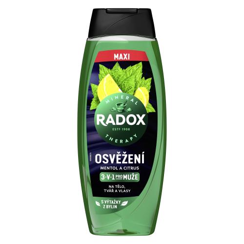 Radox Refreshment Menthol And Citrus 3-in-1 Shower Gel 450 ml osvěžující sprchový gel pro muže