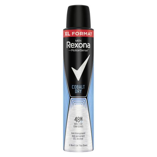 Rexona Men Cobalt Dry antiperspirant ve spreji pro muže XL Cobalt Dry 200 ml