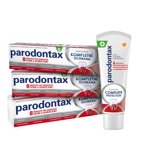 Parodontax Complete Protection Whitening Trio bělicí zubní pasta pro ochranu dásní unisex zubní pasta 3 x 75 ml