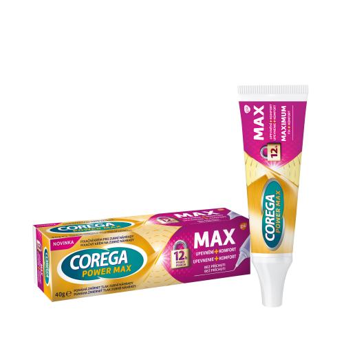 Corega Power Max Fixing + Comfort 40 g fixační krém pro pevné a komfortní nošení zubní náhrady unisex