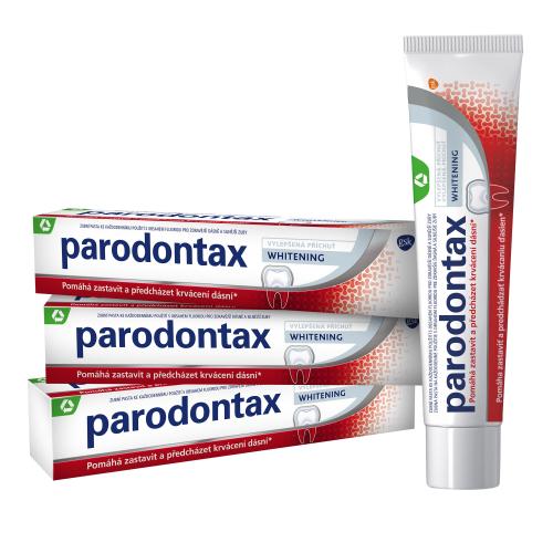 Parodontax Whitening Trio bělicí zubní pasta proti krvácení a zánětu dásní unisex zubní pasta 3 x 75 ml