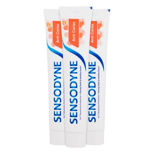 Sensodyne Anti Caries Trio zubní pasta s ochranou proti zubnímu kazu unisex zubní pasta 3 x 75 ml