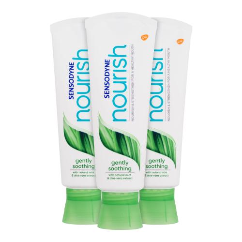 Sensodyne Nourish Gently Soothing bioaktivní zubní pasta s fluoridem 3x75