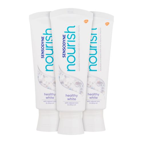 Sensodyne Nourish Healthy White bioaktivní zubní pasta s fluoridem 3x75 ml