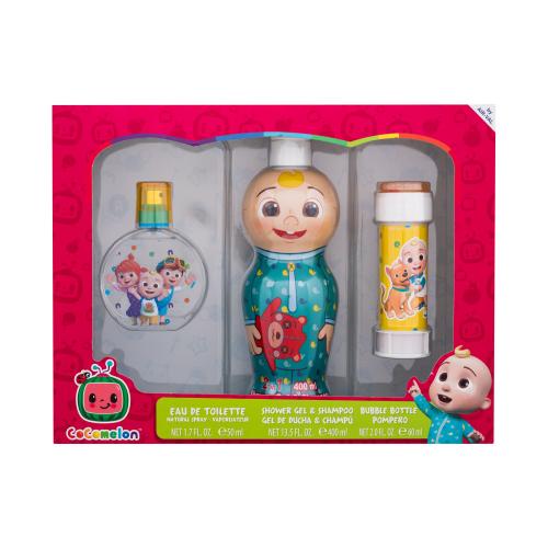 Cocomelon Cocomelon dárková kazeta toaletní voda 50 ml + sprchový gel 400 ml + bublifuk pro děti