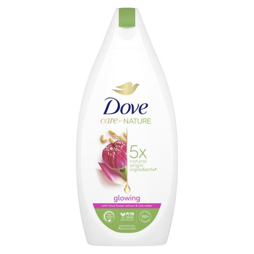 Dove Care By Nature Glowing Shower Gel 400 ml vyživující a hydratační sprchový gel pro rozjasnění pokožky pro ženy