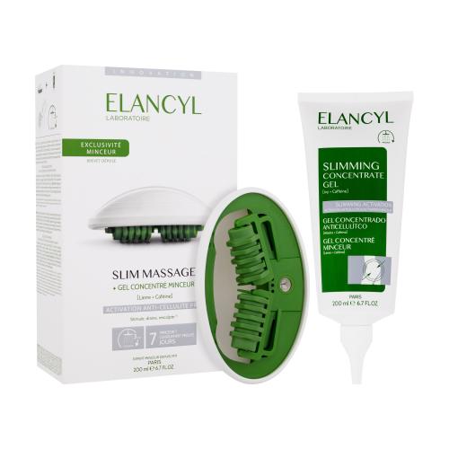Elancyl Slim Massage pro zeštíhlení a zpevnění pro ženy masážní pomůcka Slim Massage 1 ks + zeštíhlovací gel Slimming Concentrate Gel 200 ml