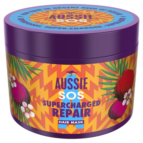 Aussie SOS Supercharged Repair Hair Mask 450 ml obnovující a vyživující maska na vlasy pro ženy