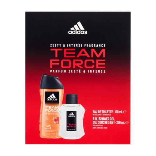 Adidas Team Force dárková kazeta pro muže toaletní voda 100 ml + sprchový gel 250 ml