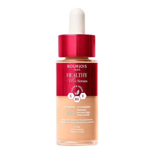BOURJOIS Paris Healthy Mix Clean & Vegan Serum Foundation 30 ml rozjasňující tekutý make-up pro ženy 51 Light Vanilla