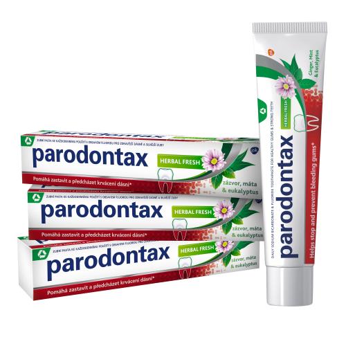 Parodontax Herbal Fresh Trio osvěžující zubní pasta pro citlivé zuby unisex zubní pasta 3 x 75 ml