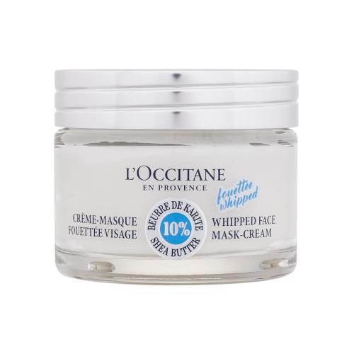 L'Occitane Shea Butter Whipped Face Mask-Cream 50 ml denní pleťový krém pro ženy na suchou pleť; na citlivou a podrážděnou pleť