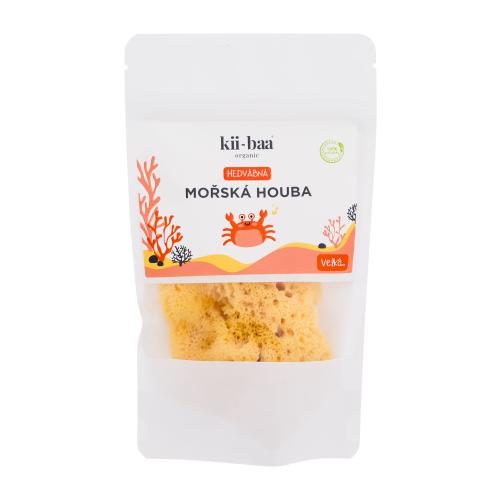 Kii-Baa Organic Silky Sea Sponge 10-12 cm 1 ks hedvábná mořská houba na mytí, jemný peeling nebo odlíčení unisex