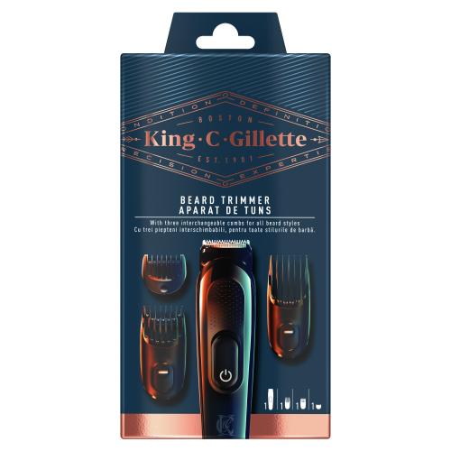 Gillette King C. Beard Trimmer 1 ks zastřihovač vousů s nástavci pro muže