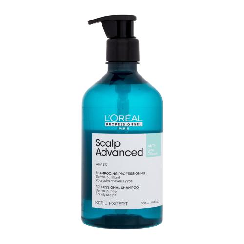 L'Oréal Professionnel Scalp Advanced Anti-Oiliness Professional Shampoo 500 ml hloubkově čisticí šampon pro ženy