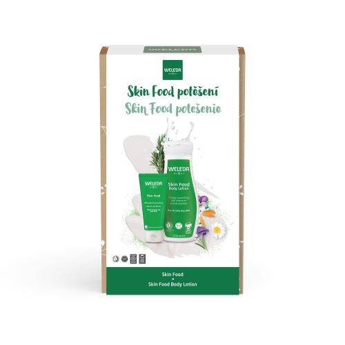 Weleda Skin Food dárková kazeta pro ženy tělové mléko Skin Food 200 ml + pleťový a tělový krém Skin Food Face and Body Cream 30 ml