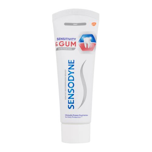 Sensodyne Sensitivity & Gum Whitening 75 ml bělicí zubní pasta pro úlevu od bolesti zubů a zlepšení zdraví dásní unisex