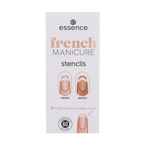 Essence French Manicure Stencils 01 French Tips & Tricks šablony na nehty pro francouzskou manikúru pro ženy šablony na nehty 60 ks